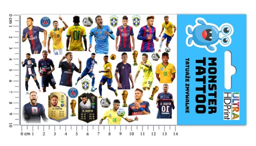 MEGA SADA NÁLEPOK + KVALITA TETOVANIA NEYMAR JR
