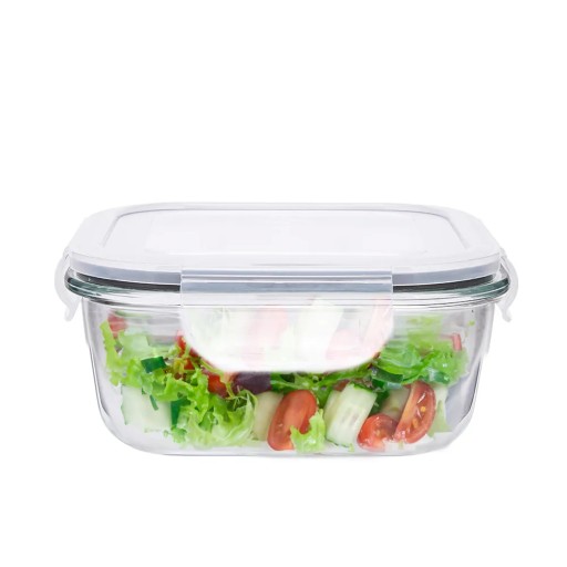 Altom Design Fresh vzduchotesná sklenená nádoba na potraviny, hranatá, 0,75 l