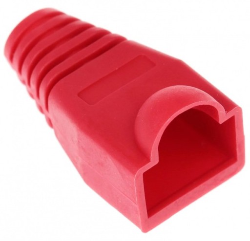 KRYT NA ZÁSTRČKU RJ45, ČERVENÁ, 10 KS