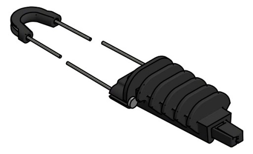 Držiak na lanká pre osmičkové káble 3-7mm