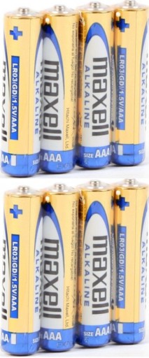 Alkalické batérie LR03 AAA 1,5V MAXELL 4ks x2