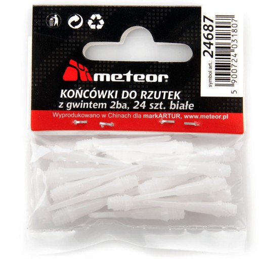 Šípkový hrot METEOR 24 KS. BIELY PLAST