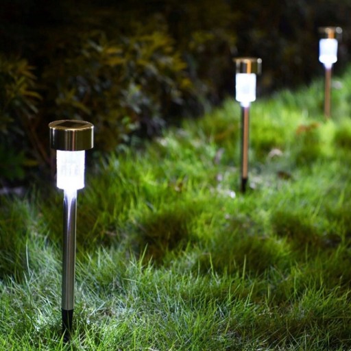 Polux vstavaná solárna lampa strieborná 29,7 cm 1 ks.