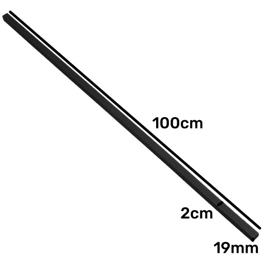 Zvukovoizolačná pena Bitmat tesnenie 19 mm x 2 cm x 100 cm čierna - perfektné