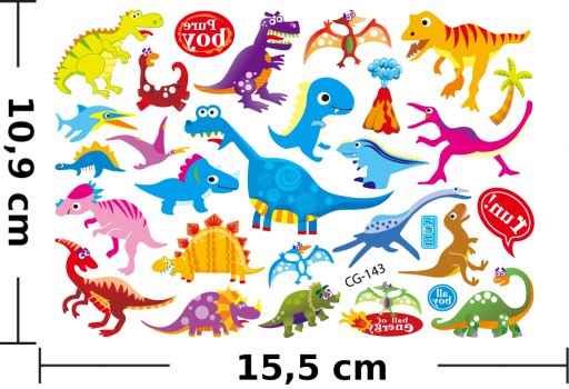 Umývateľné tetovanie pre deti DINOSAURS CG143