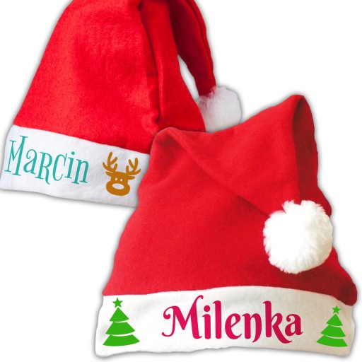 MIKULÁŠSKA ČIAPKA + VIANOČNÝ DARČEK MENO, TLAČ PREZÝVKA