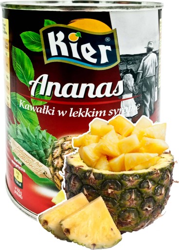 KÚSKY ananásu v sirupe LIGHT 565g SRDCE plechovka