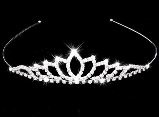 Čelenka do vlasov diadém so zirkónmi Svadobná SILVER Crown