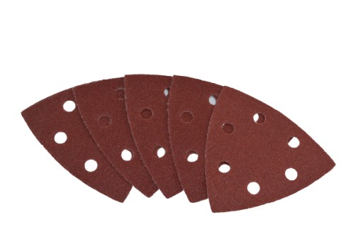 VELCRO BRÚSNY PAPIER TROJUHOLNÍK ŽEHLIČKA P180 5 KS