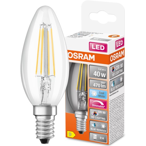 E14 LED žiarovka 3,4W 4000K CRI90 Stmievateľná OSRAM