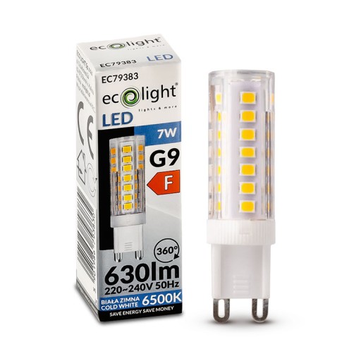 G9 LED žiarovka 7W 630lm Cool Ecolight