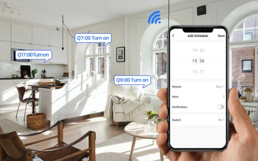 MOES TUYA Wi-Fi Smart Switch ovládač 10A MS-101 svetelná zásuvka