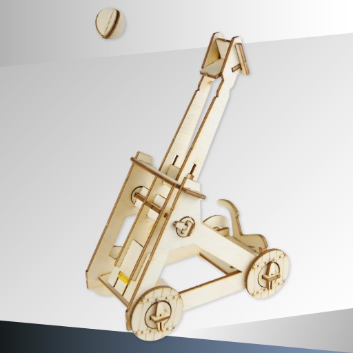 Drevená stavebnica skladačiek CATAPULT, stavebnica rakiet, DIY
