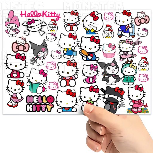 UMÝVAJÚCE DOČASNÉ TETOVANIE PRE DETI HELLO KITTY ORIGINÁLNE DIZAJNY