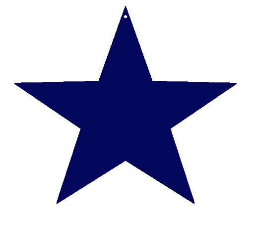 Dekor prívesok, prelamovaná dekorácia STAR, farby