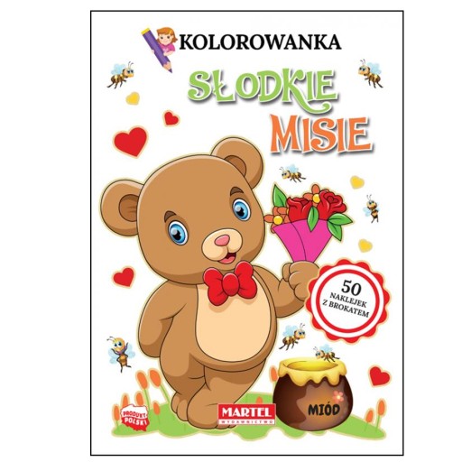 Omaľovánka SLADKÉ MEDVEĎÁ 50 NÁLEPOK MARTEL