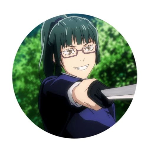 Anime odznak Jujutsu Kaisen Maki 58 mm
