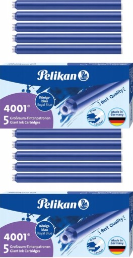 Dlhé modré atramentové perá Pelikan 5 ks x 2 balenia