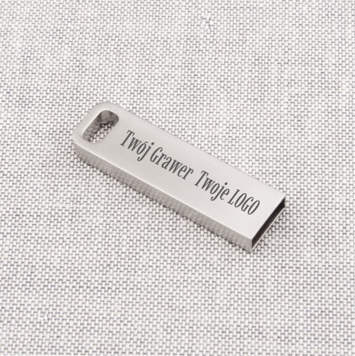 Mini RECTANGLE kovový prívesok 2 GB USB 2.0 + GADGET NA GRAVÍROVANIE LOGA