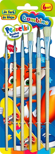 Bambino štetce Školské štetce Set 6 Bambino