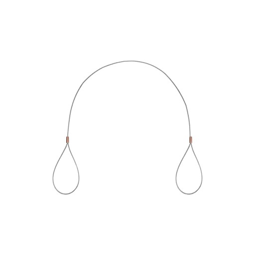 Lano z nehrdzavejúcej ocele, INOX, slučky, očká, 1,5 mm, 125 cm, 1,25 m