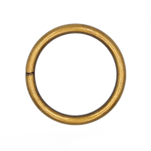 Prsteň KOVOVÝ 30 mm STARÁ MOSADZ 4 mm