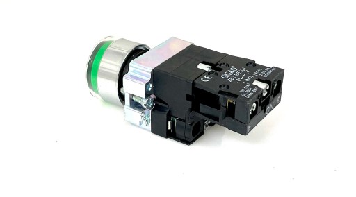 Zelené LED podsvietené tlačidlo 24V AC/DC štart 1xNO