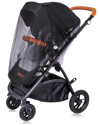 Mio bebe VEĽKÁ+ SIEŤKA NA KOMÁRIU na kočík a gondolu, ČIERNA