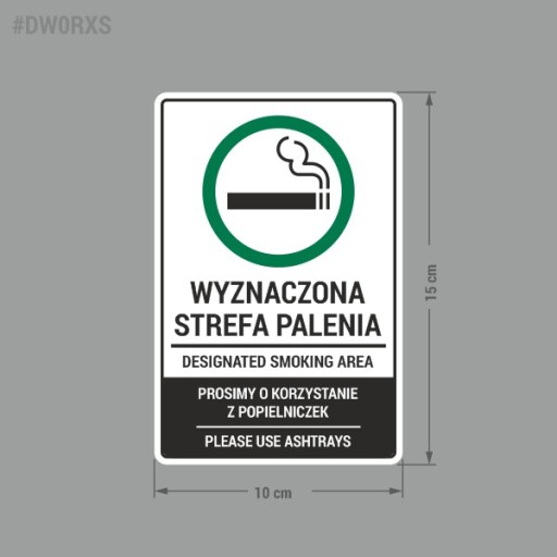 Vyhradená fajčiarska zóna - nálepka 10x15