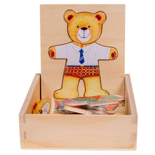 SMILY PLAY Drevené puzzle Montessori kocky