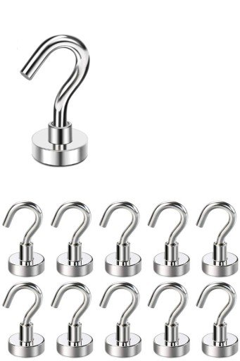 NEODYMIOVÝ MAGNET S HÁČKOVÝM HÁKOM 2 KG 10 KS
