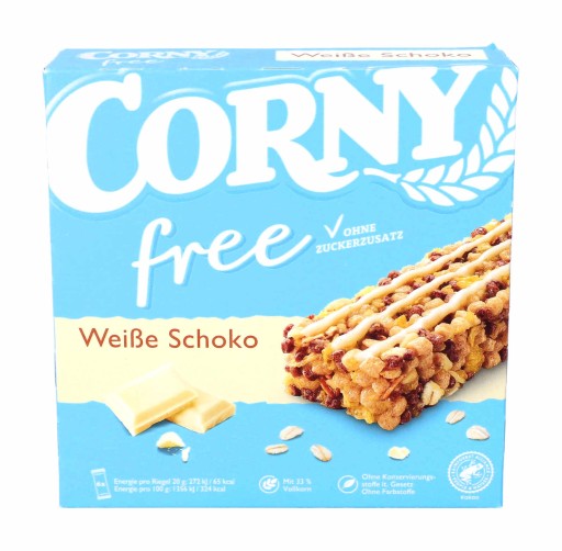 CORNY tyčinka Biela čokoláda CUKOR ZDARMA 6 kusov DE