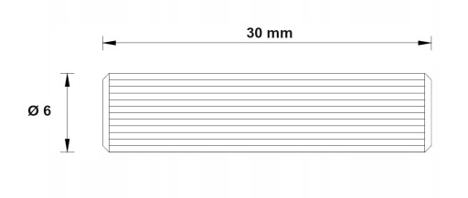 Drevená nábytková hmoždinka fi 6 x 30 mm montážne hmoždinky hmoždinky