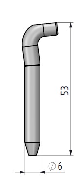 Čierny lakovaný rohový pánt pre panel s hrúbkou 1,5 mm