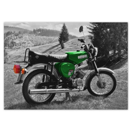 Samolepky A5 LEVEL Zelená Simson S51 E