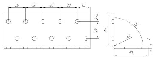 KM14 MONTÁŽ UHOLOVÁ TESÁRSKA ŠPORA 40x40x100 POZINKOVANÁ 10 ks DOMAX