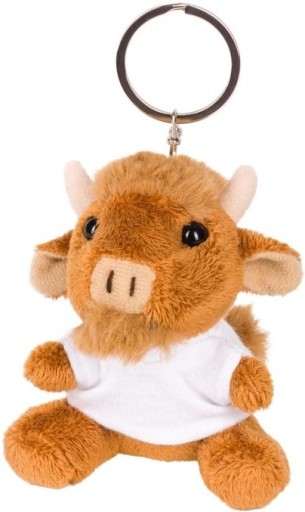 Maskot kľúčenka Vincent bizón v tričku - 8cm