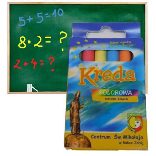 FAREBNÁ ŠKOLSKÁ KRIEDA, 6 KS, PRE TABUĽKY CLO