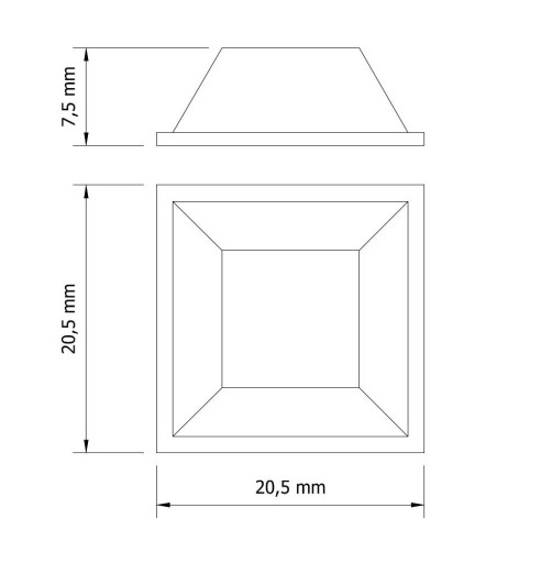 silikónové nárazníky 20x20x7,5 MM - 18 ks.