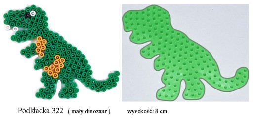 Malá podložka s dinosaurami HAMA MIDI korálky
