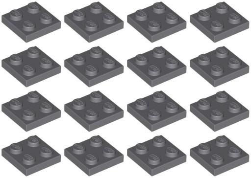 LEGO 3022 TANIER 2x2 tmavosivá NOVINKA (10g) 16 ks