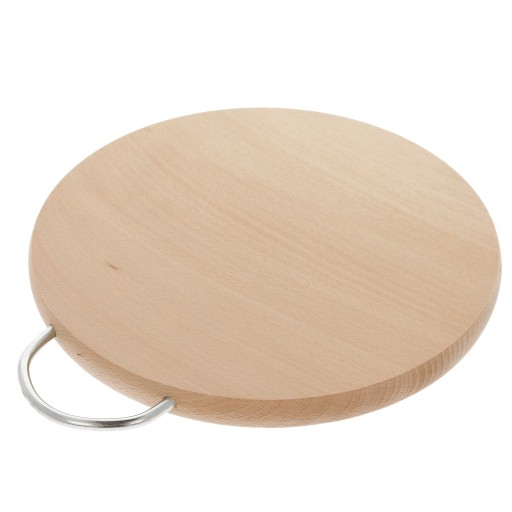 Drevená DOSKA na krájanie s rukoväťou, KOLESO, 18 cm