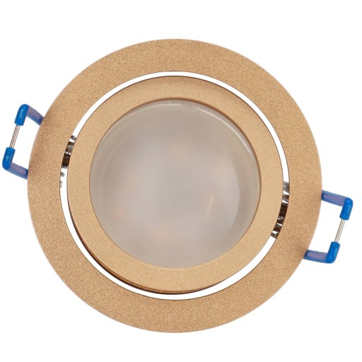 STROPNÉ SVETLO POD ZAPOMÍNANÉ LED KRUHOVÉ POHYBLIVÉ ZLATÉ EDO +GU10 +LED ŽIAROVKA