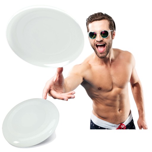 FRISBEE FLYING DISC PLÁŽOVÝ TANIER Biely