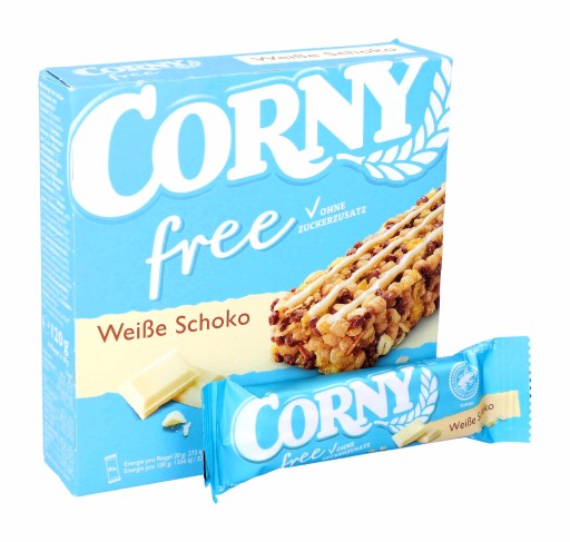 CORNY tyčinka Biela čokoláda CUKOR ZDARMA 6 kusov DE