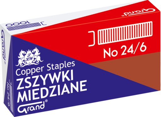 Grand 24/6 medené sponky 1000 KS x 5 bal