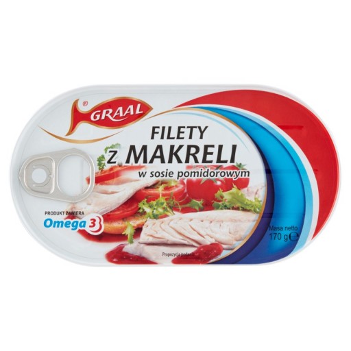 Filé z makrely grálnej v paradajkovej omáčke 170 g