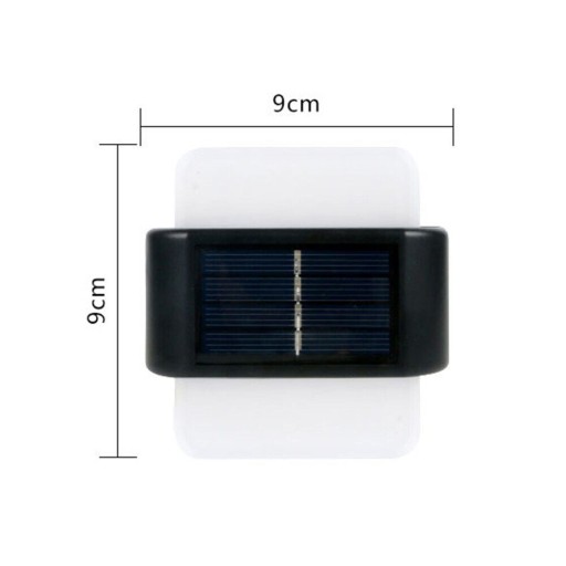2 x solárne svietidlo nástenné svietidlo 6 LED záhradná dekorácia terasa balkón 2ks P-121