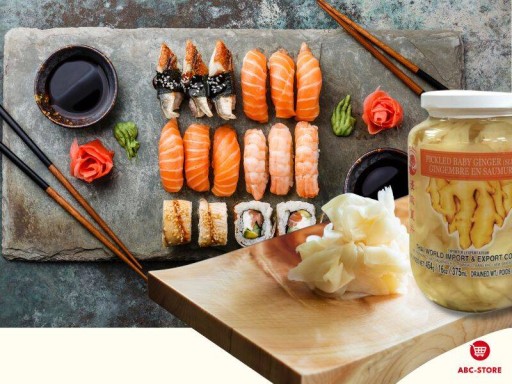 Nakladaný biely zázvor veľký sushi balíček snack z Thajska 454/200g