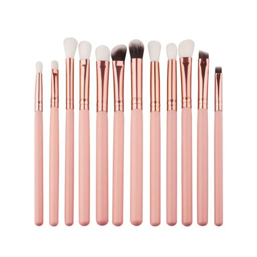 Štetce na make-up 12 ks. Ružové zlato